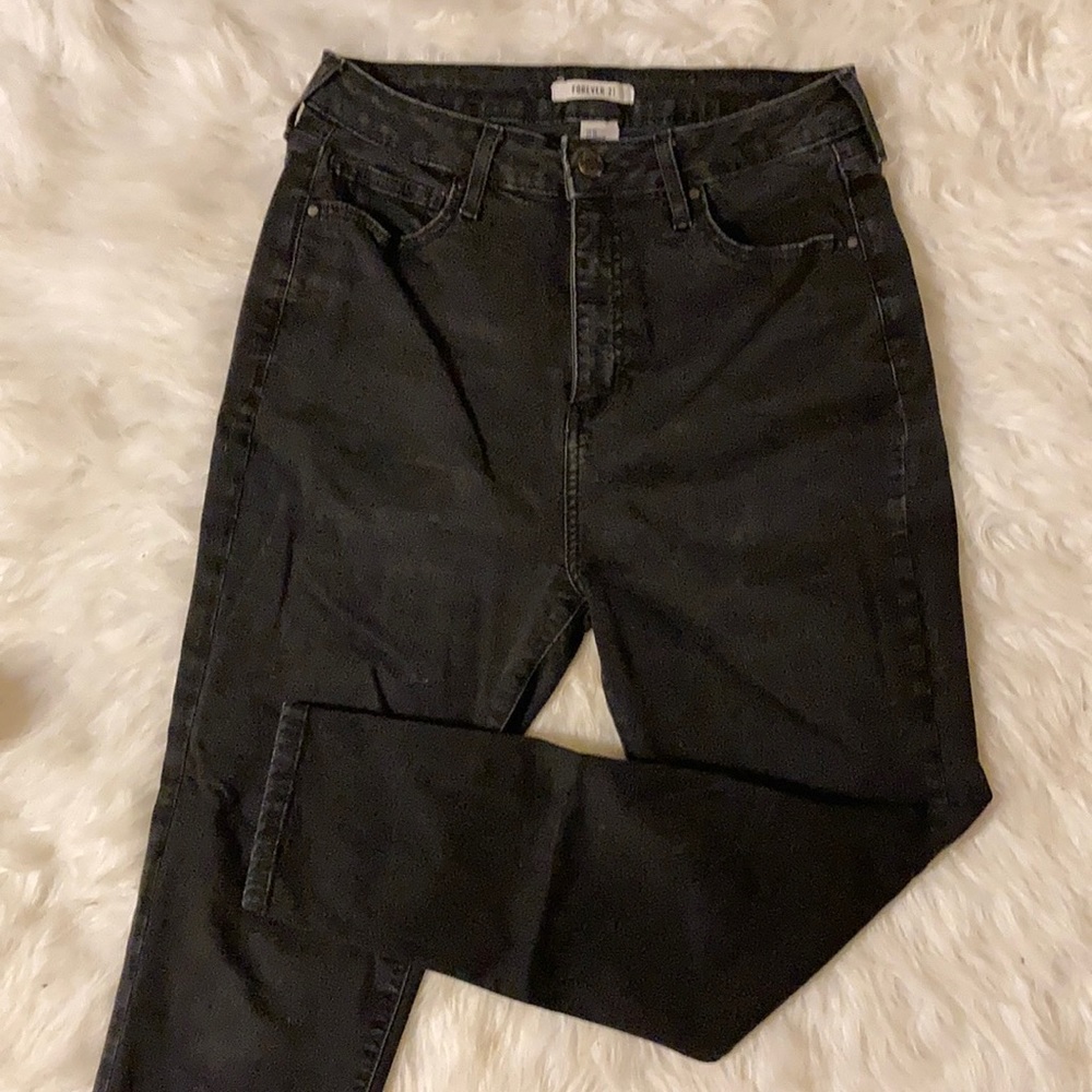 Forever 21 Lightly Distressed High Rise Skinny Jeans